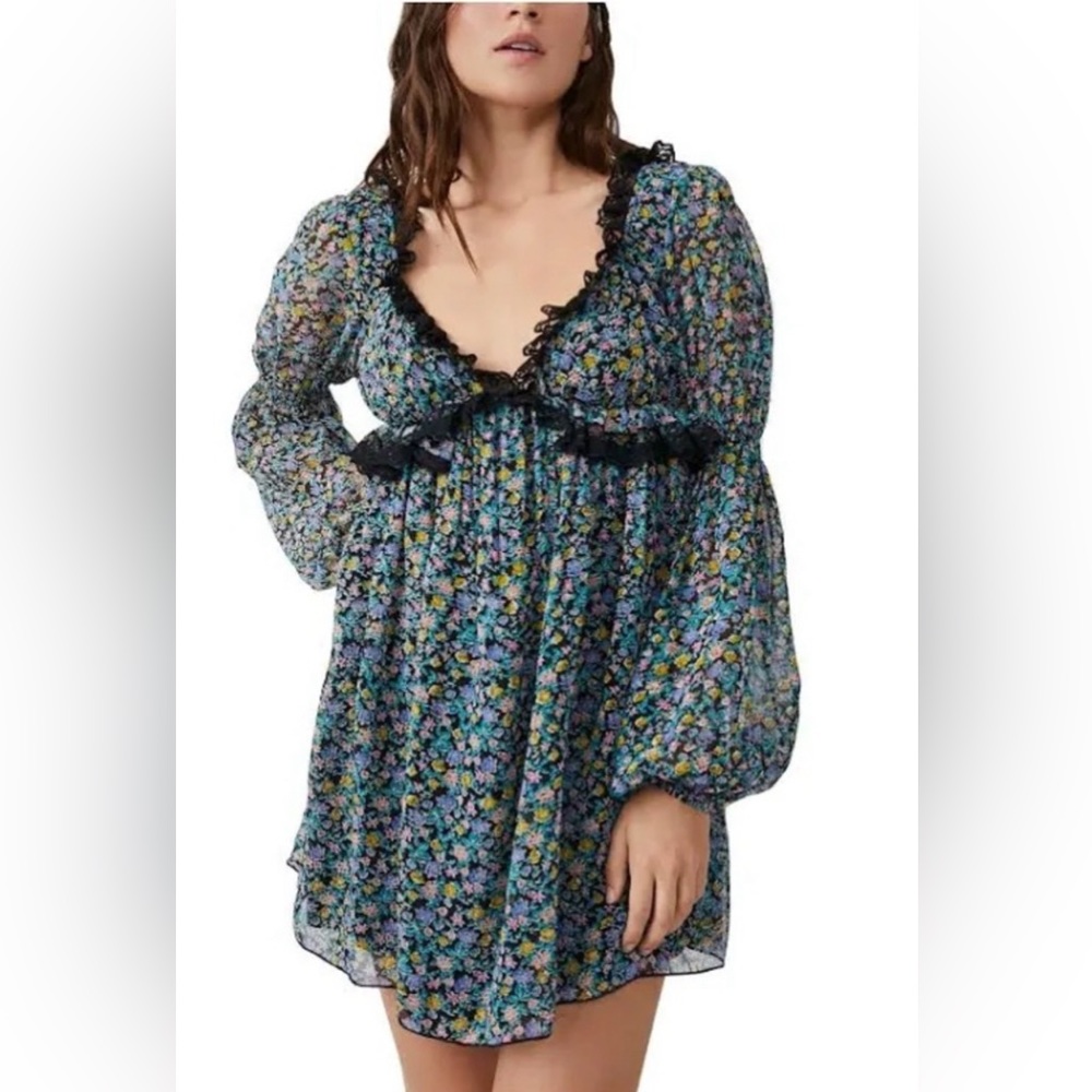 Free People Pennie Babydoll Minidress NWOT Size Small